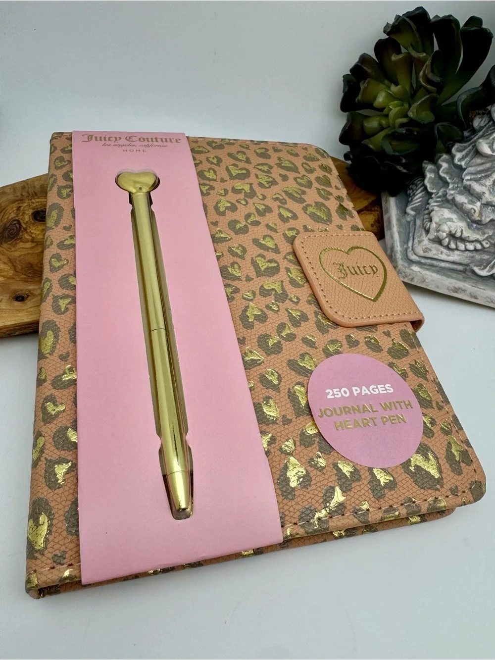Cute Juicy Couture Leopard Print Hearts W/ Pen - 250 Lined Pages